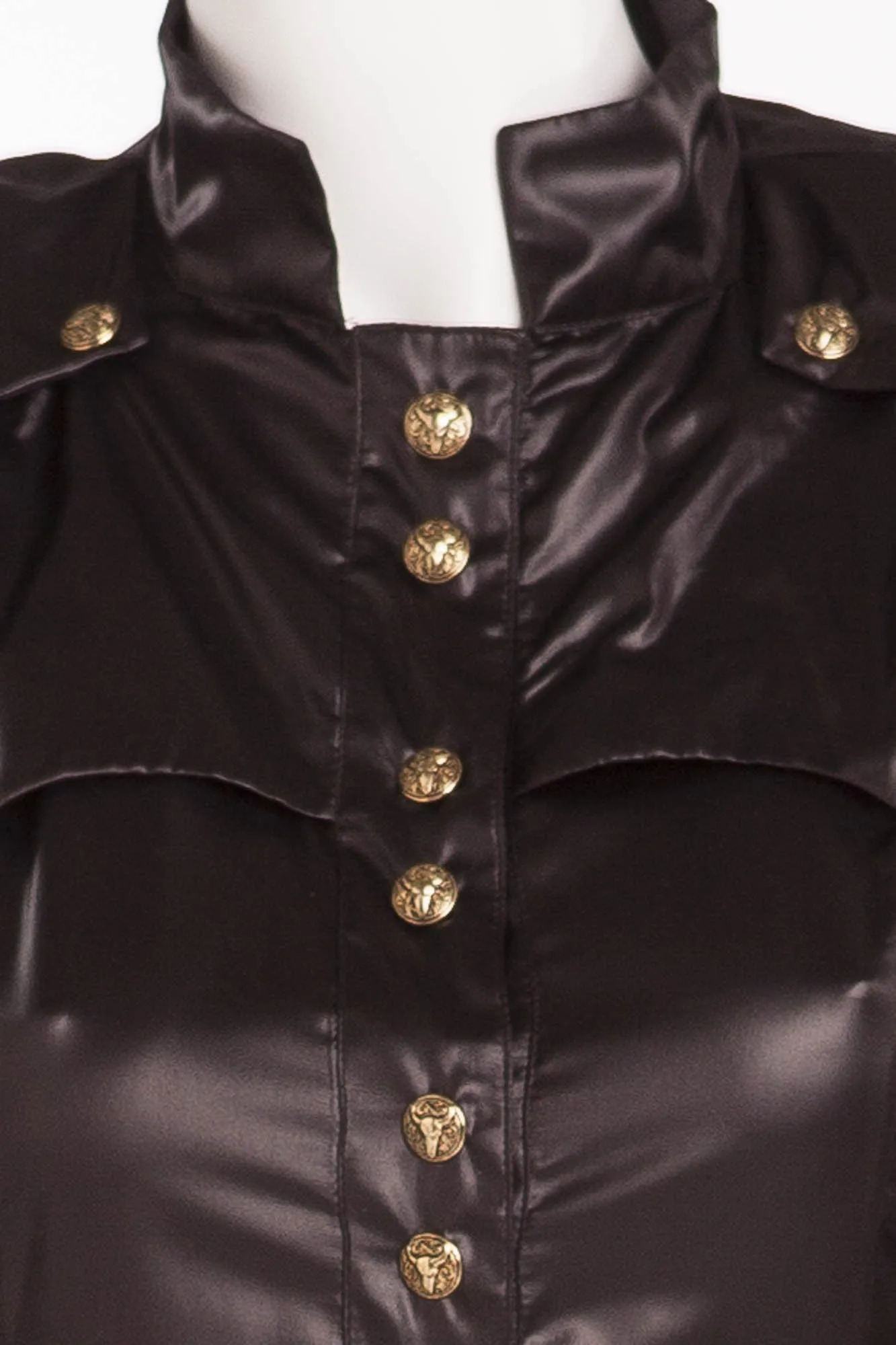 Balmain - Black Long Dress Gold Embellishments - FR 38