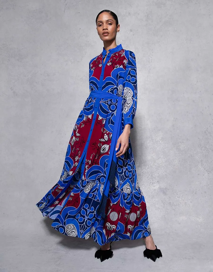 Demi Crepe Maxi Dress - Enchantress Blue