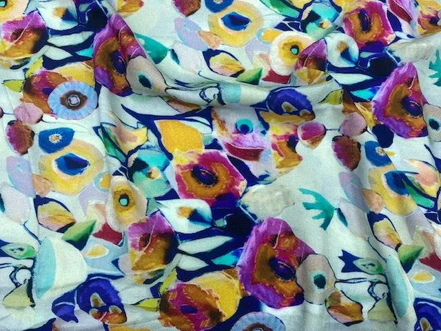 Digital Summer Viscose - Abstract Floral Art