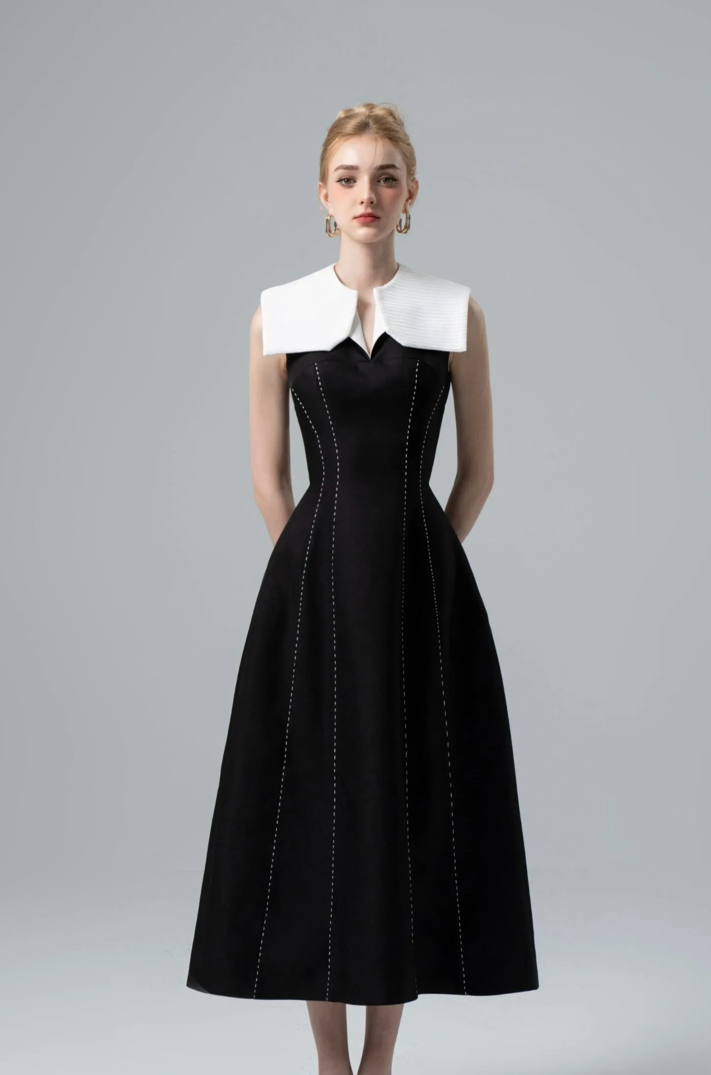 Emilia Stitching Midi Dress