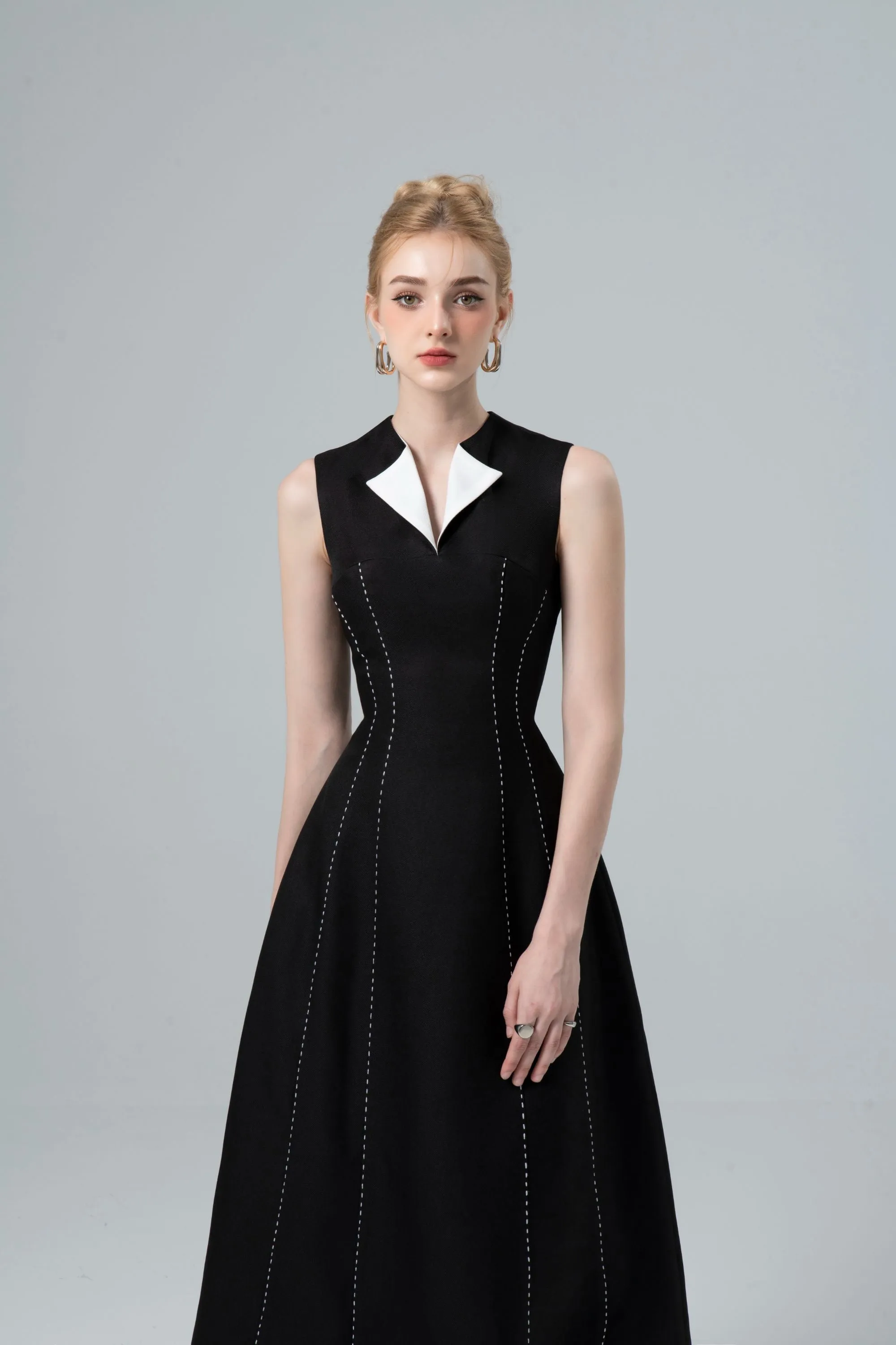 Emilia Stitching Midi Dress