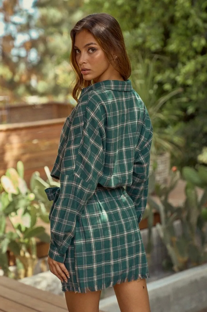 Flannel Shirt Dress