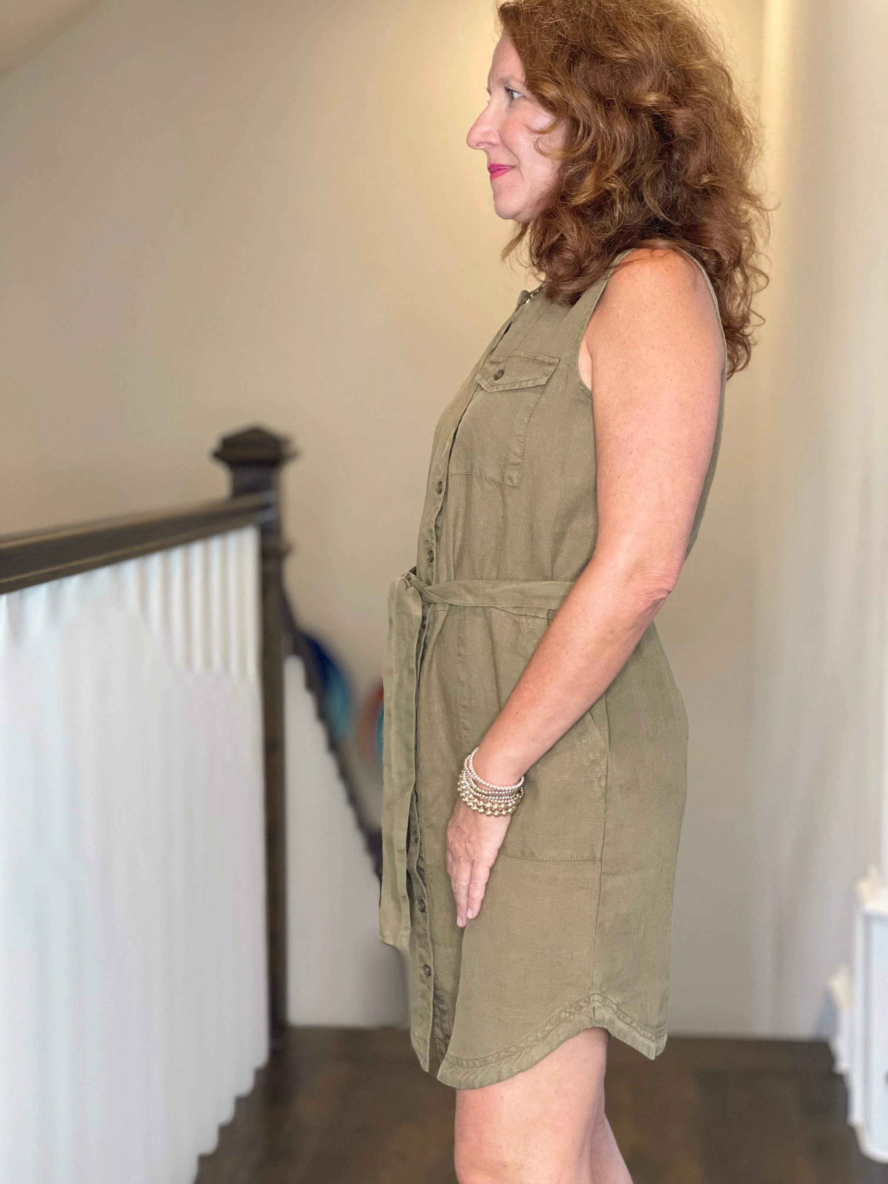 Michael Stars Sleeveless Utility Dress in Dolma